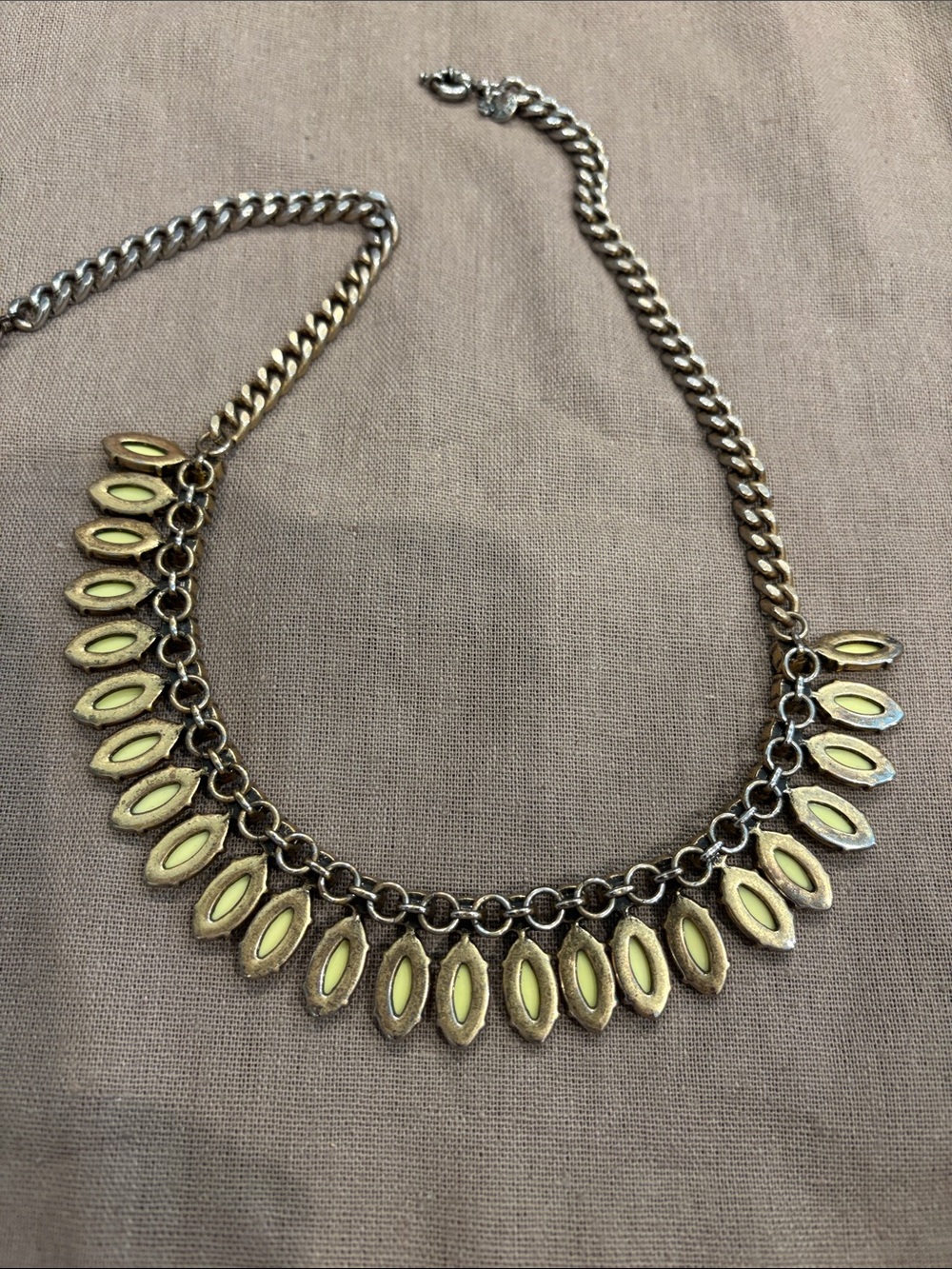 J. Crew Yellow Stone & Crystal Statement Necklace - Women Jewelry - Picture 4 of 4